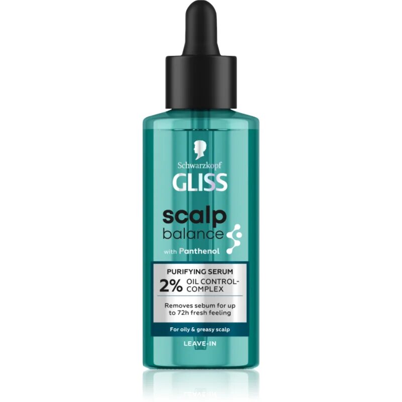 Schwarzkopf Gliss Scalp Balance дълбоко почистващ серум за скалп за мазна коса 100 мл.