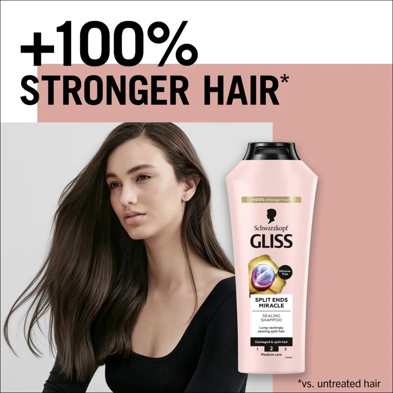 Schwarzkopf Gliss Split Ends Miracle регенериращ шампоан за цъфтяща коса 400 мл.