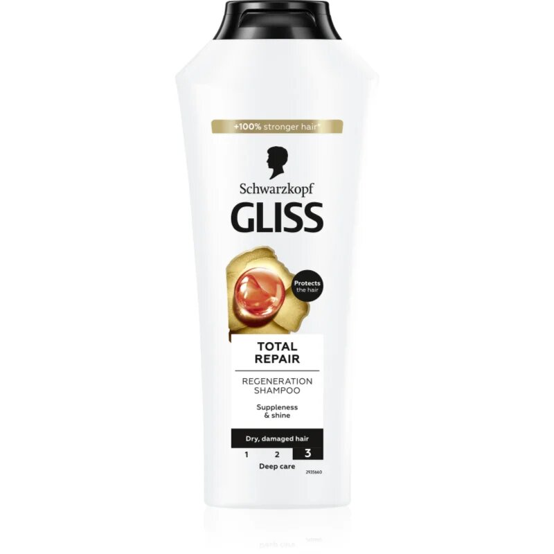 Schwarzkopf Gliss Total Repair интензивен регенериращ шампоан 400 мл.