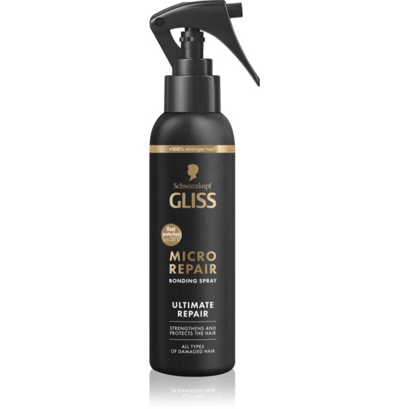 Schwarzkopf Gliss Ultimate Repair спрей за защита на косата от топлината за увредена коса 150 мл.