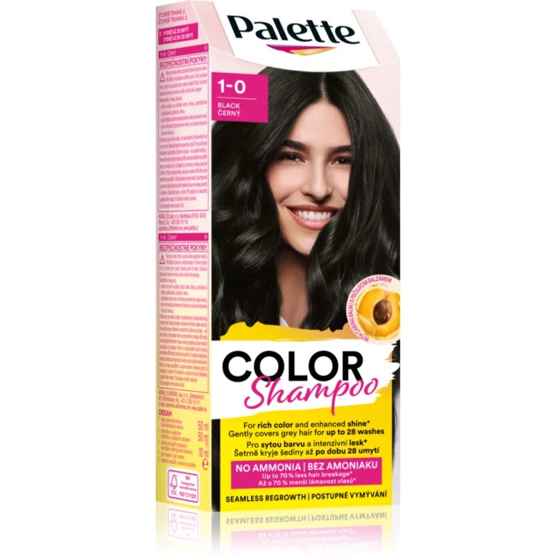 Schwarzkopf Palette Color Shampoo тониращ шампоан цвят 1-0 (113) Black 50 мл.