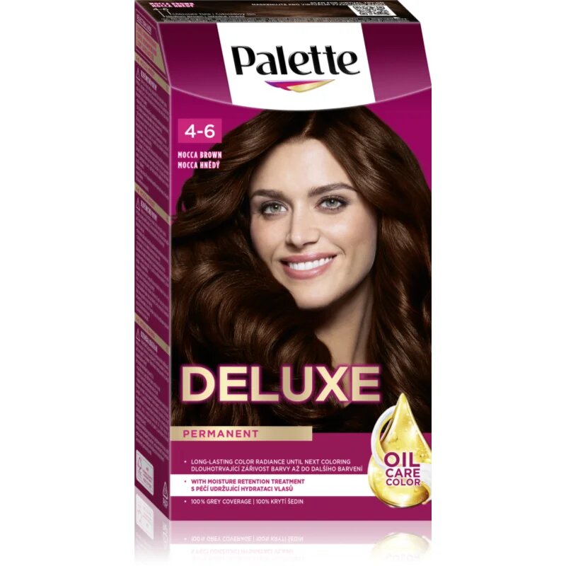 Schwarzkopf Palette Deluxe перманентната боя за коса цвят 4-6 Mocca Brown 1 бр.