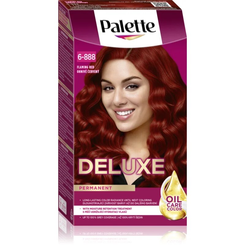 Schwarzkopf Palette Deluxe перманентната боя за коса цвят 6-888 Flaming Red 1 бр.