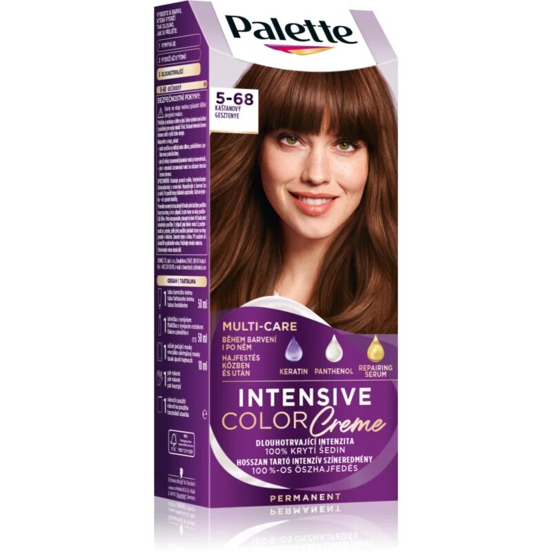 Schwarzkopf Palette Intensive Color Creme перманентната боя за коса цвят 5-68 R4 Chestnut 1 бр.