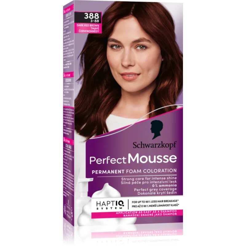 Schwarzkopf Perfect Mousse перманентната боя за коса цвят 388 Dark red brown 1 бр.