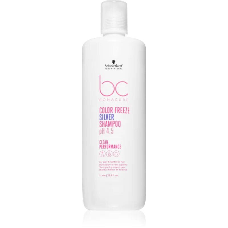 Schwarzkopf Professional BC Bonacure Color Freeze Silver сребърен шампоан за блонд коса и коса с кичури 1000 мл.