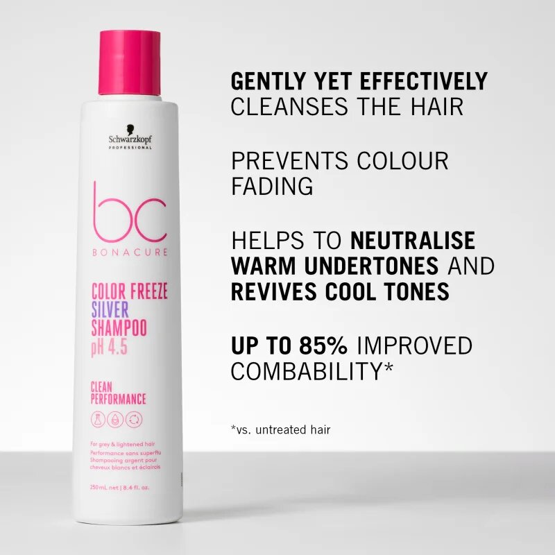 Schwarzkopf Professional BC Bonacure Color Freeze Silver сребърен шампоан за блонд коса и коса с кичури 1000 мл.