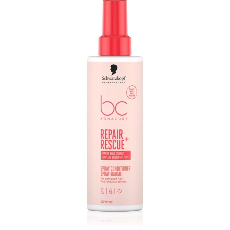 Schwarzkopf Professional BC Bonacure Repair Rescue+ балсам без отмиване за увредена коса в спрей 200 мл.