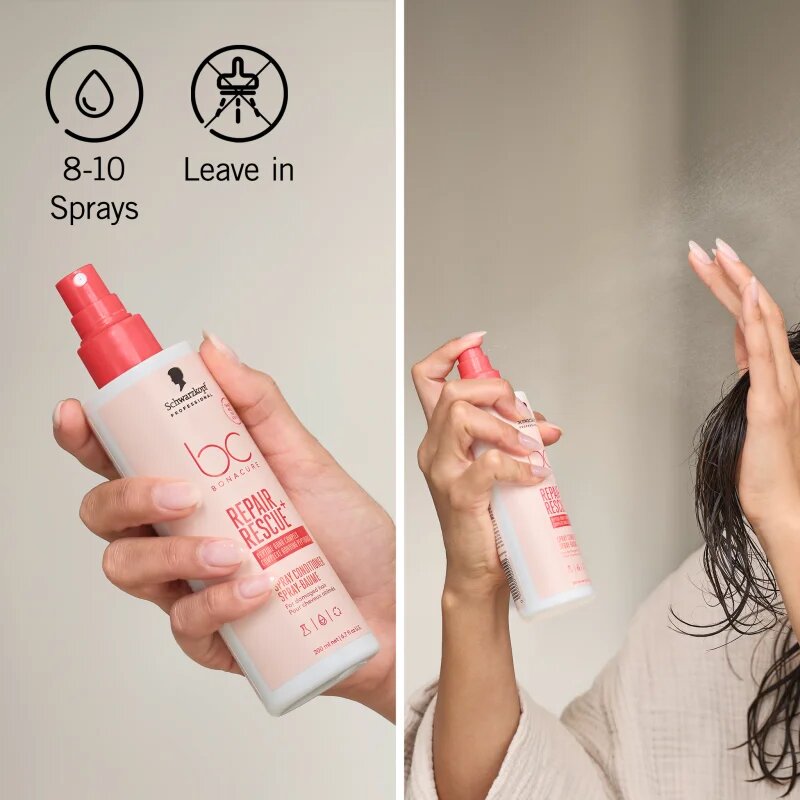 Schwarzkopf Professional BC Bonacure Repair Rescue+ балсам без отмиване за увредена коса в спрей 200 мл.