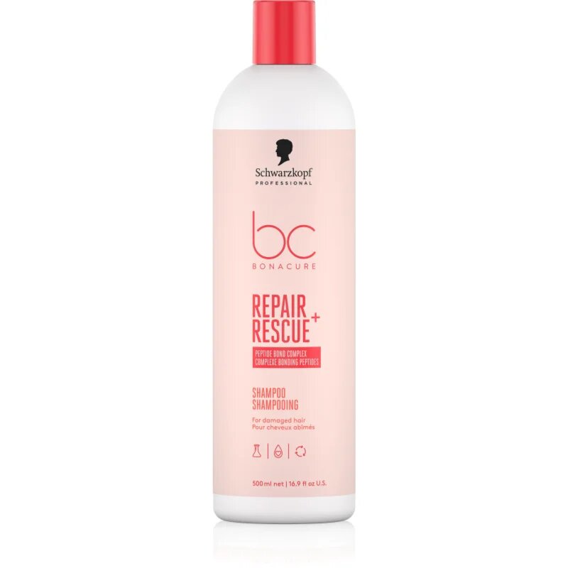 Schwarzkopf Professional BC Bonacure Repair Rescue+ грижовен шампоан за увредена коса 500 мл.