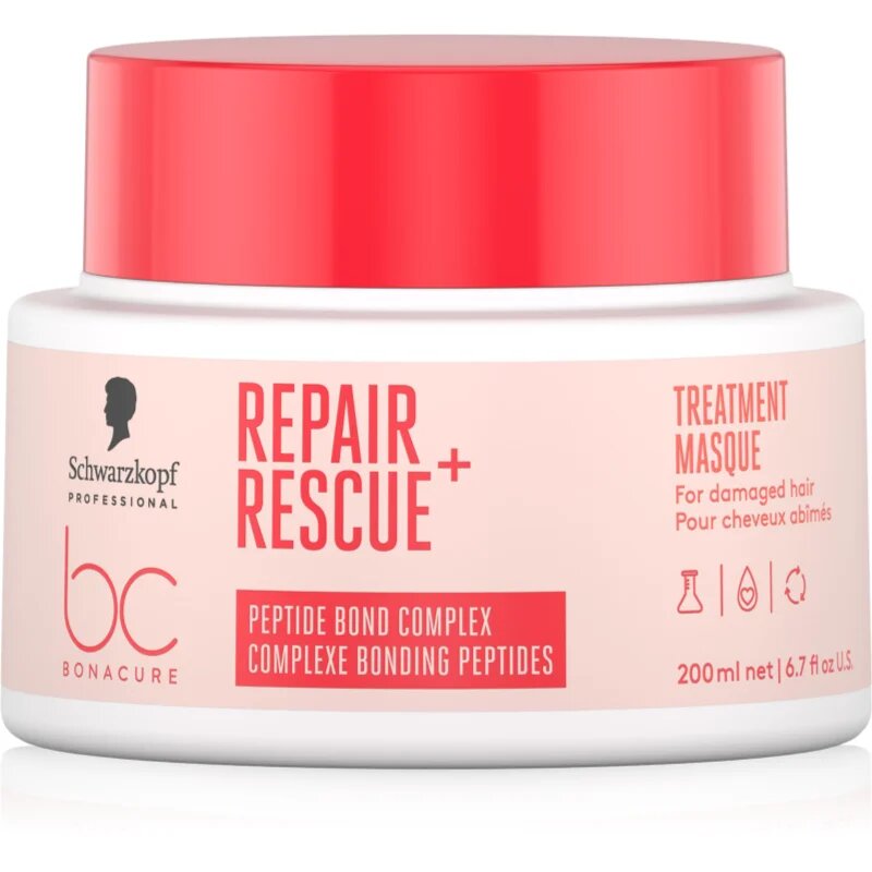 Schwarzkopf Professional BC Bonacure Repair Rescue+ интензивна подхранваща маска за увредена коса 200 мл.
