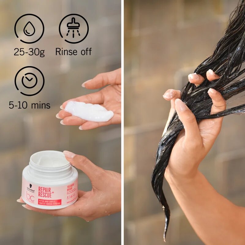 Schwarzkopf Professional BC Bonacure Repair Rescue+ интензивна подхранваща маска за увредена коса 200 мл.