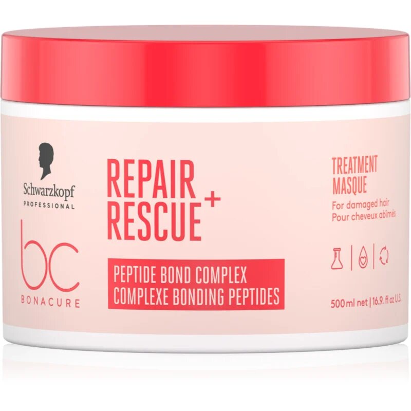 Schwarzkopf Professional BC Bonacure Repair Rescue+ интензивна подхранваща маска за увредена коса 500 мл.
