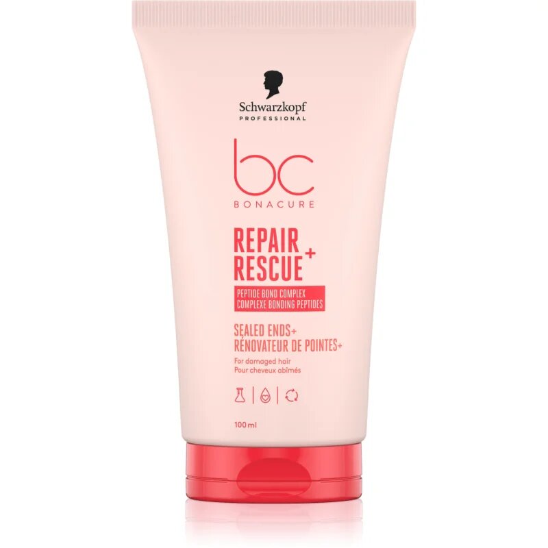 Schwarzkopf Professional BC Bonacure Repair Rescue+ кремообразен серум за силно увредена коса с цъфтящи краища 100 мл.