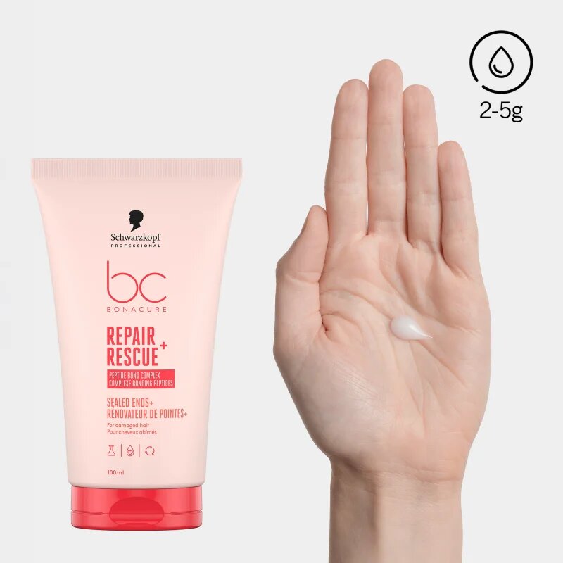 Schwarzkopf Professional BC Bonacure Repair Rescue+ кремообразен серум за силно увредена коса с цъфтящи краища 100 мл.
