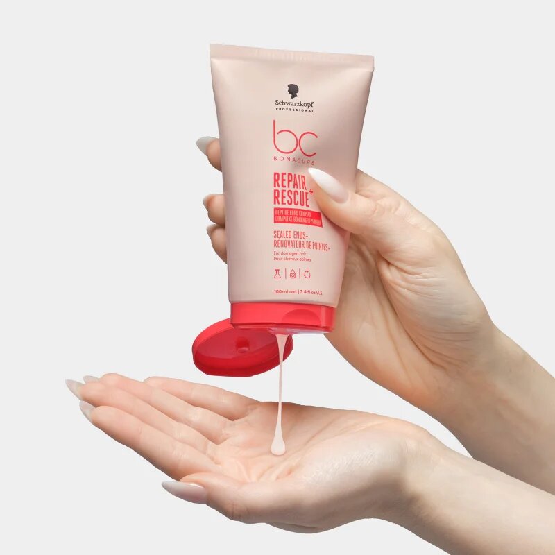 Schwarzkopf Professional BC Bonacure Repair Rescue+ кремообразен серум за силно увредена коса с цъфтящи краища 100 мл.
