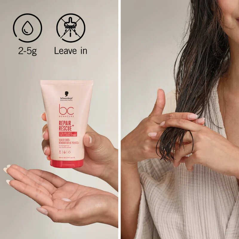 Schwarzkopf Professional BC Bonacure Repair Rescue+ кремообразен серум за силно увредена коса с цъфтящи краища 100 мл.