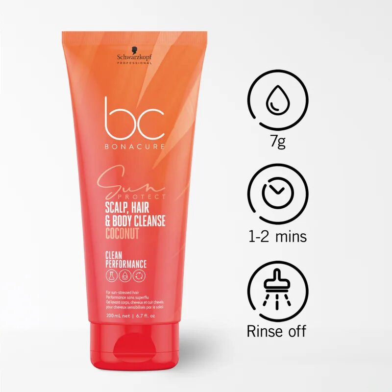 Schwarzkopf Professional BC Bonacure Sun Protect Scalp Hair & Body Cleanse шампоан за коса и тяло 100 мл.