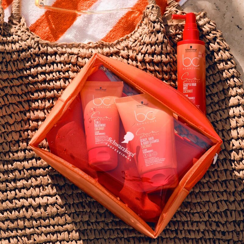 Schwarzkopf Professional BC Bonacure Sun Protect Sun Bag комплект за пътуване за изтощена от слънце коса 1 бр.