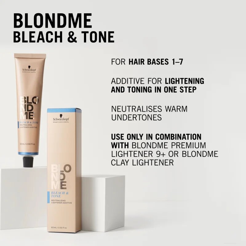 Schwarzkopf Professional Blondme Bleach & Tone изсветляваща и тонираща добавка цвят Violet Additive 60 мл.