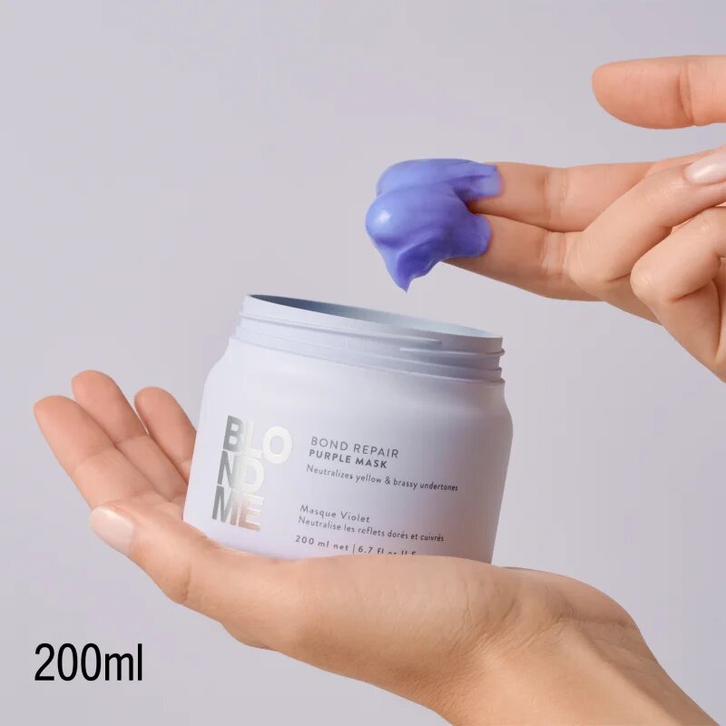 Schwarzkopf Professional Blondme Bond Repair Purple Mask маска за коса неутрализиращ жълтеникавите оттенъци 200 мл.
