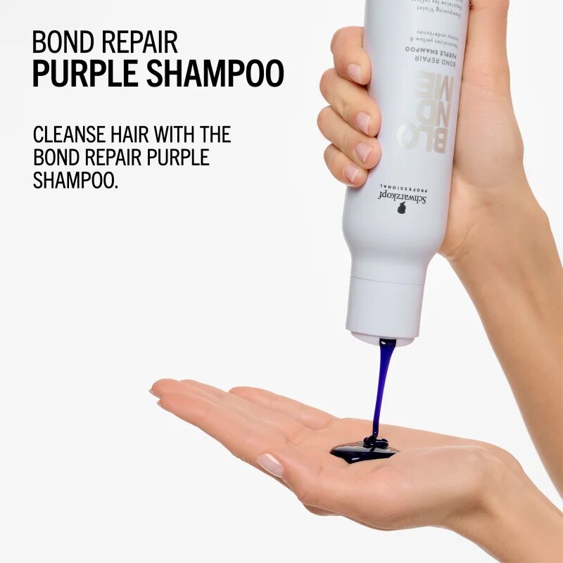 Schwarzkopf Professional Blondme Bond Repair Purple Shampoo лилав шампоан за руса коса 300 мл.