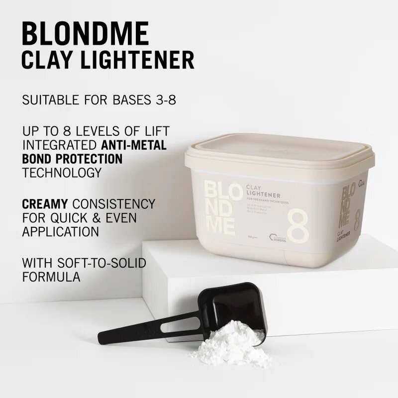 Schwarzkopf Professional Blondme Clay Lightener 8 изсветляваща пудра за руса коса 350 гр.