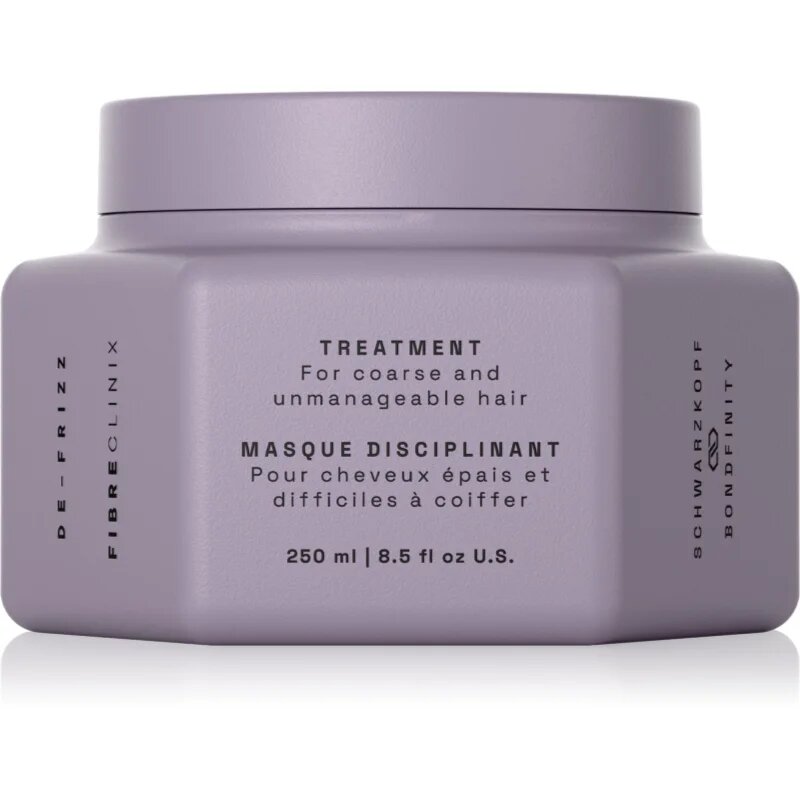 Schwarzkopf Professional Fibre Clinix De-Frizz Treatment изглаждаща маска за непокорна коса 250 мл.