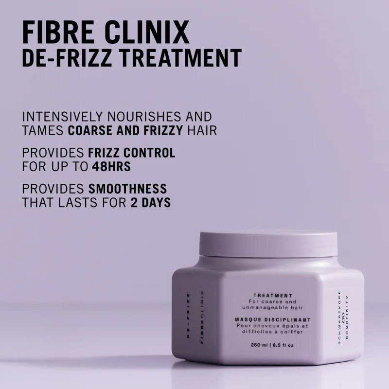 Schwarzkopf Professional Fibre Clinix De-Frizz Treatment изглаждаща маска за непокорна коса 250 мл.