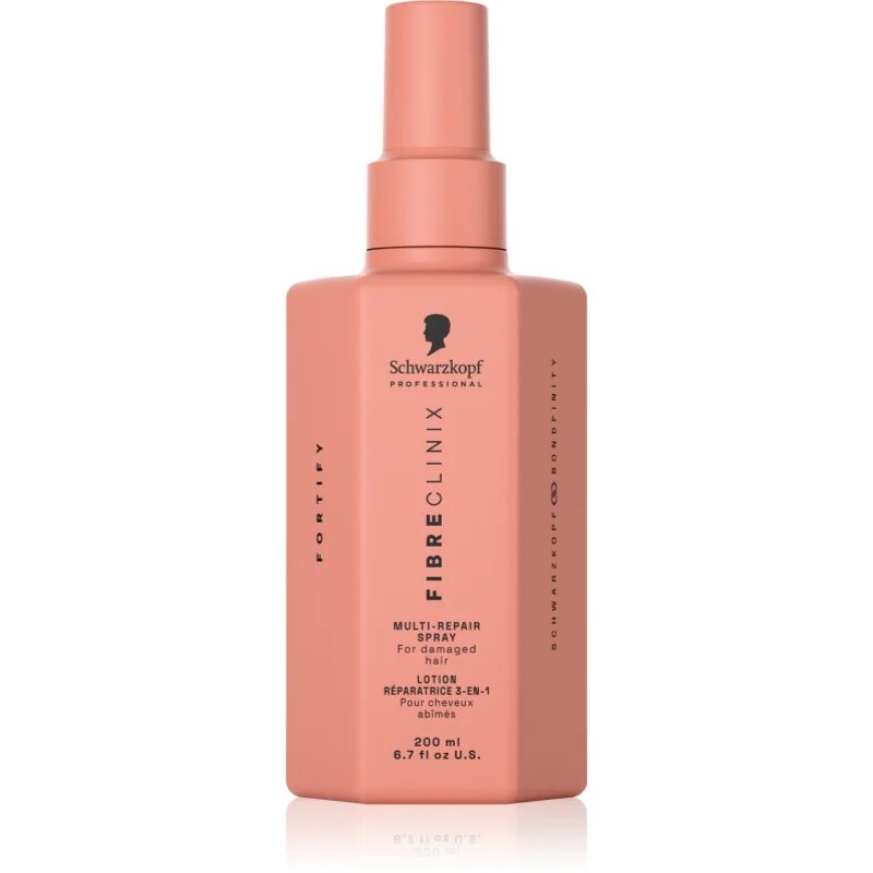 Schwarzkopf Professional Fibre Clinix Fortify Multi-Repair Spray възстановителна грижа за увредена и крехка коса в спрей 200 мл.