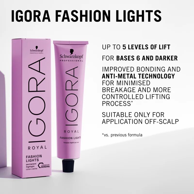Schwarzkopf Professional IGORA Royal Fashion Lights изсветляваща крем За коса цвят L-44 60 мл.
