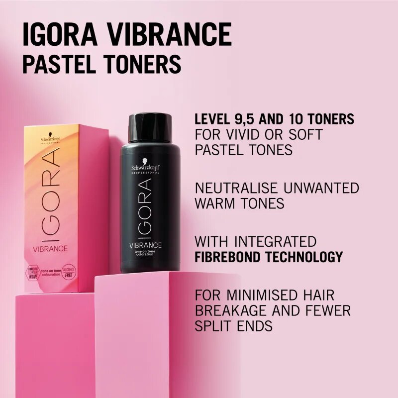 Schwarzkopf Professional IGORA Vibrance полуперманентна тонираща боя за коса цвят 95-46 Beige Chocolate Toner 60 мл.