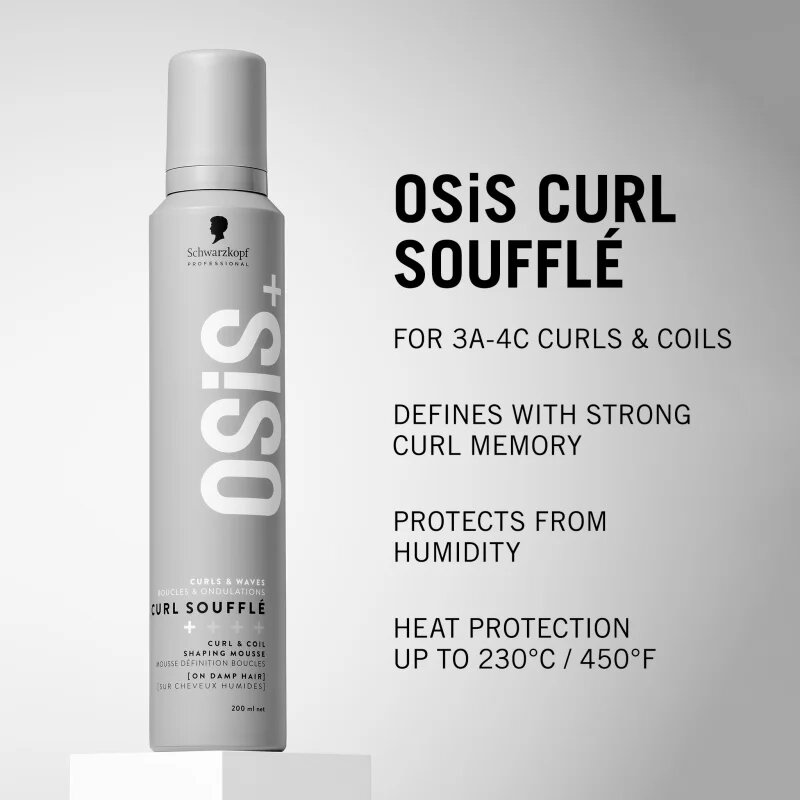 Schwarzkopf Professional Osis+ Curl Soufflé оформяща пяна за чуплива и къдрава коса 200 мл.