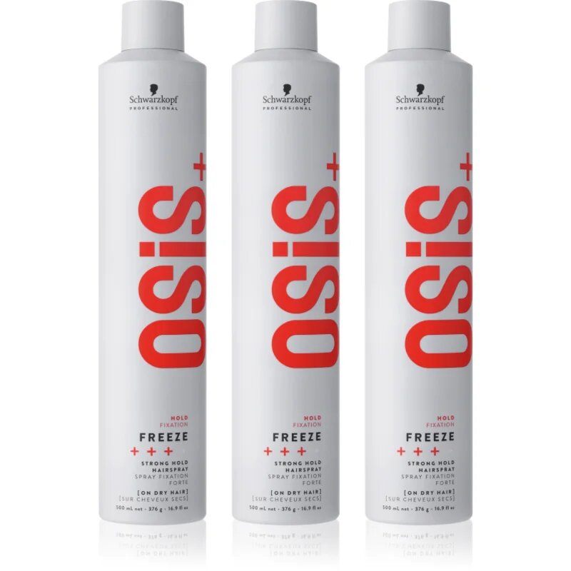 Schwarzkopf Professional Osis+ Freeze лак за коса със силна фиксация изгодна опаковка