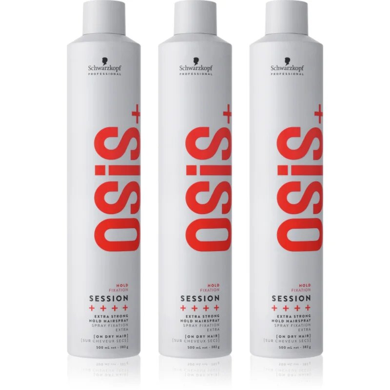 Schwarzkopf Professional Osis+ Session лак за коса със силна фиксация изгодна опаковка