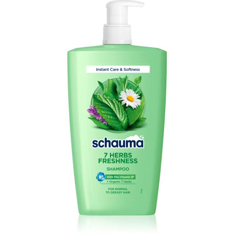 Schwarzkopf Schauma 7 Herbs Freshness билков шампоан за нормална към омазняваща се коса 1000 мл.