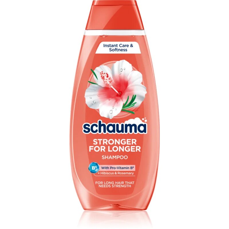 Schwarzkopf Schauma Stronger For Longer Hair подсилващ шампоан за дълга коса Hibiscus & Rosemary 400 мл.