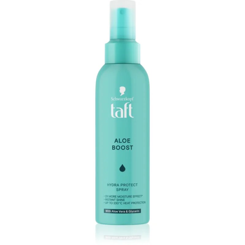 Schwarzkopf Taft Aloe Boost хидратиращ спрей за коса за топлинно третиране на косата 150 мл.
