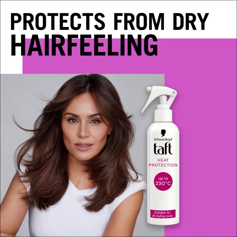 Schwarzkopf Taft Heat Protection защитен спрей за коса изложена на високи температури 250 мл.