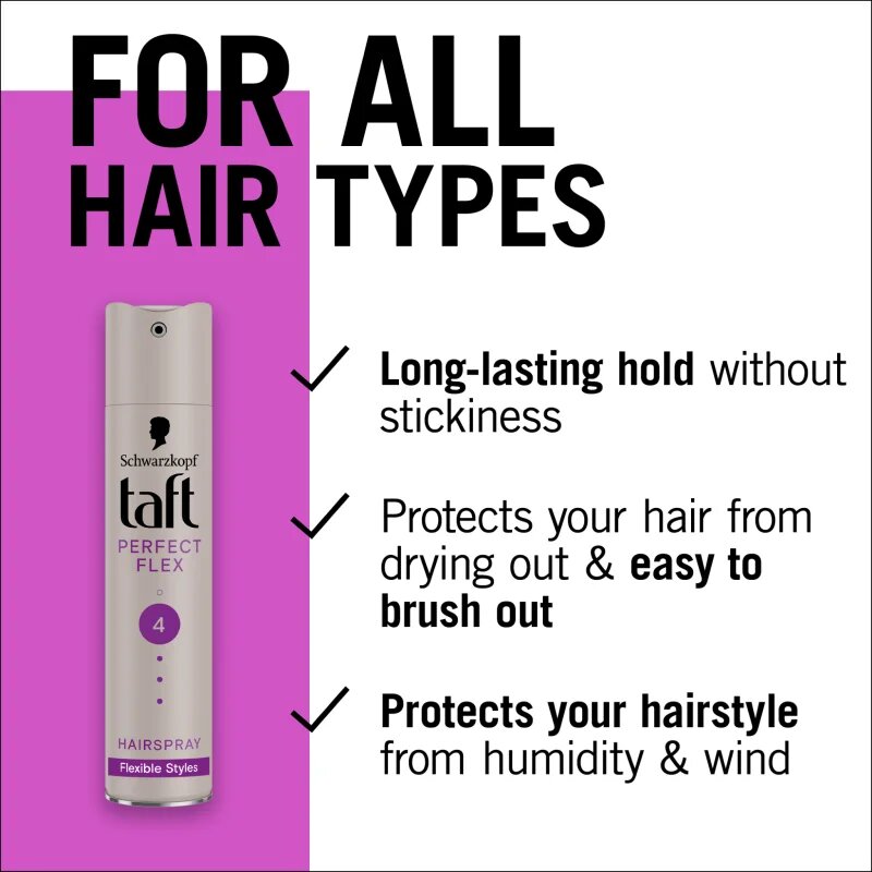 Schwarzkopf Taft Perfect Flex лак за коса със силна фиксация 250 мл.