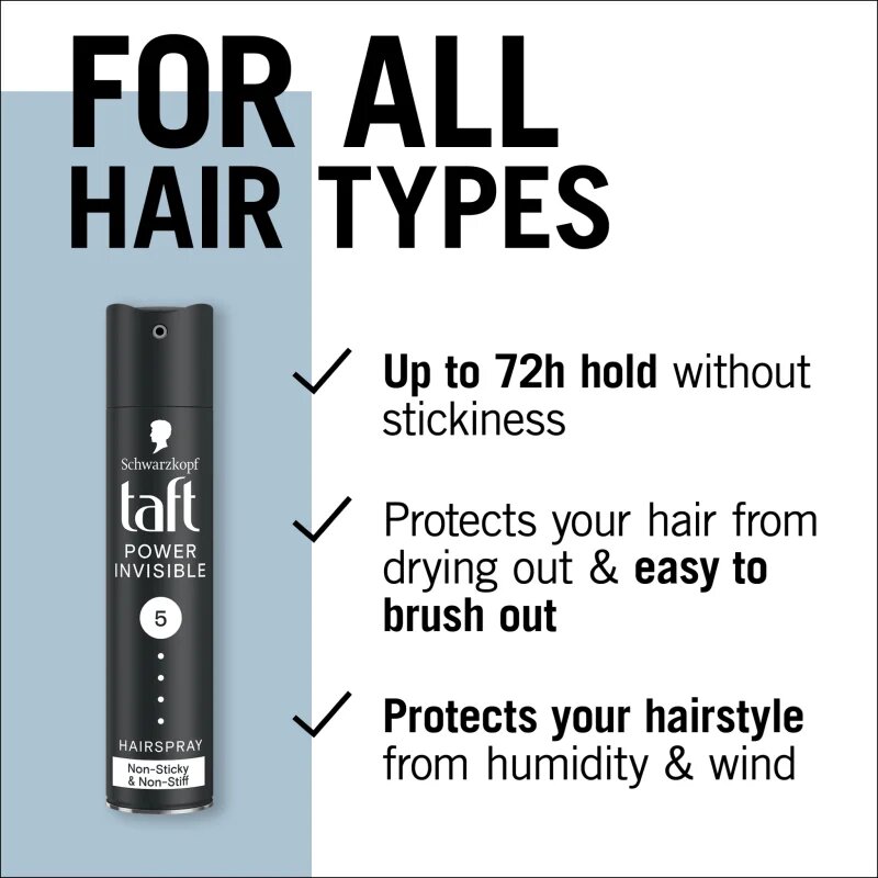 Schwarzkopf Taft Power Invisible лак за коса с екстра силна фиксация 250 мл.