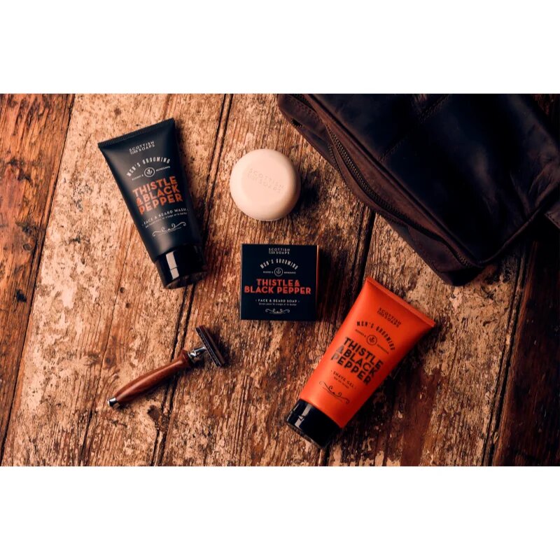 Scottish Fine Soaps Thistle & Black Pepper почистващ гел за зоната на лицето и брадата 150 мл.