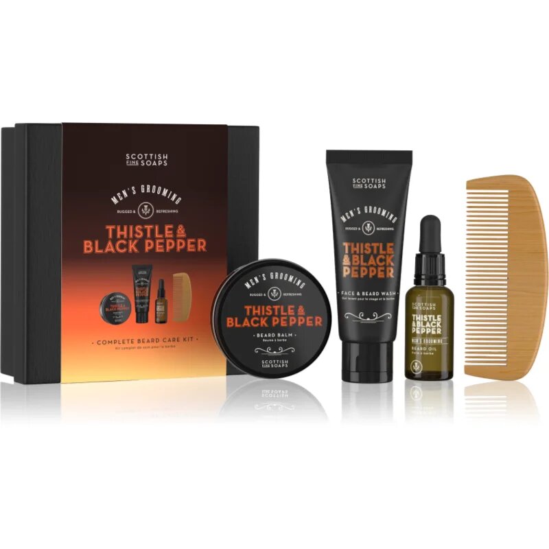 Scottish Fine Soaps Thistle & Black Pepper подаръчен комплект за мъже