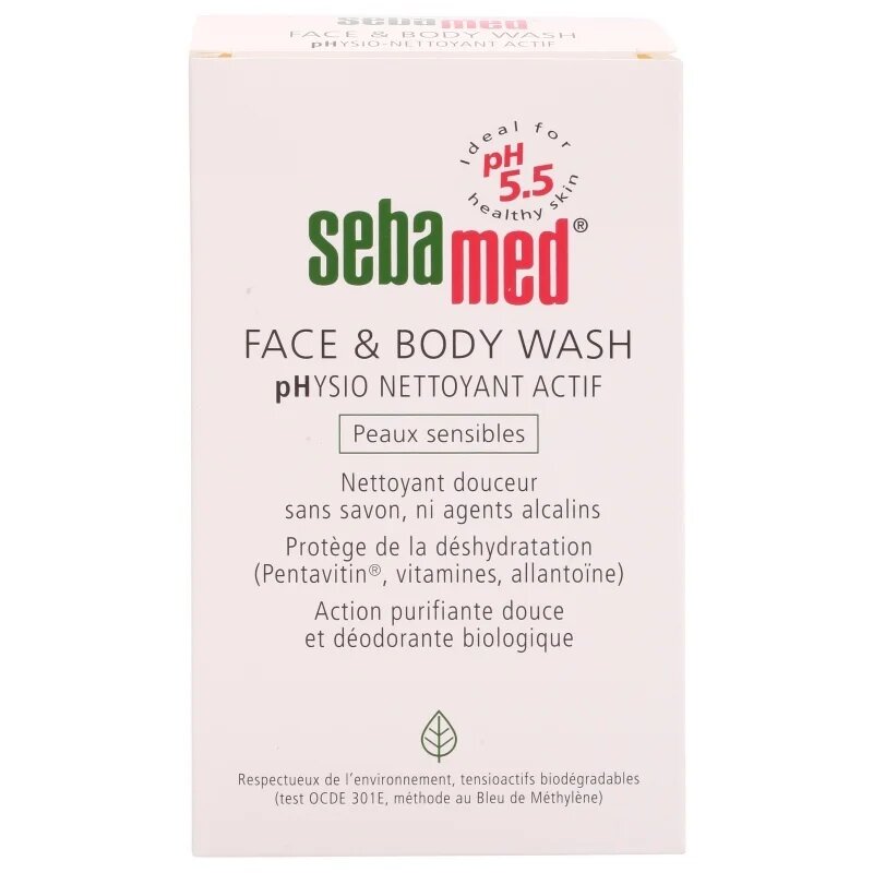 Sebamed Face & Body Wash Sensitive Skin нежна миеща емулсиця за тяло и лице за чувствителна кожа 200 мл.