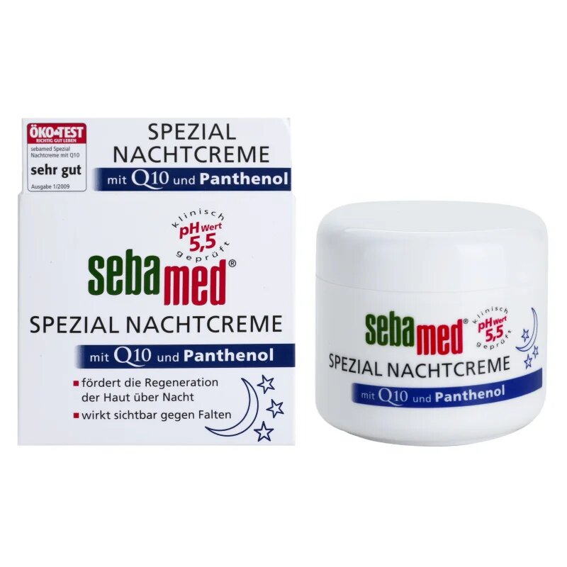 Sebamed Special Night Cream with Q10 and Panthenol регенериращ нощен крем с коензим Q 10 75 мл.