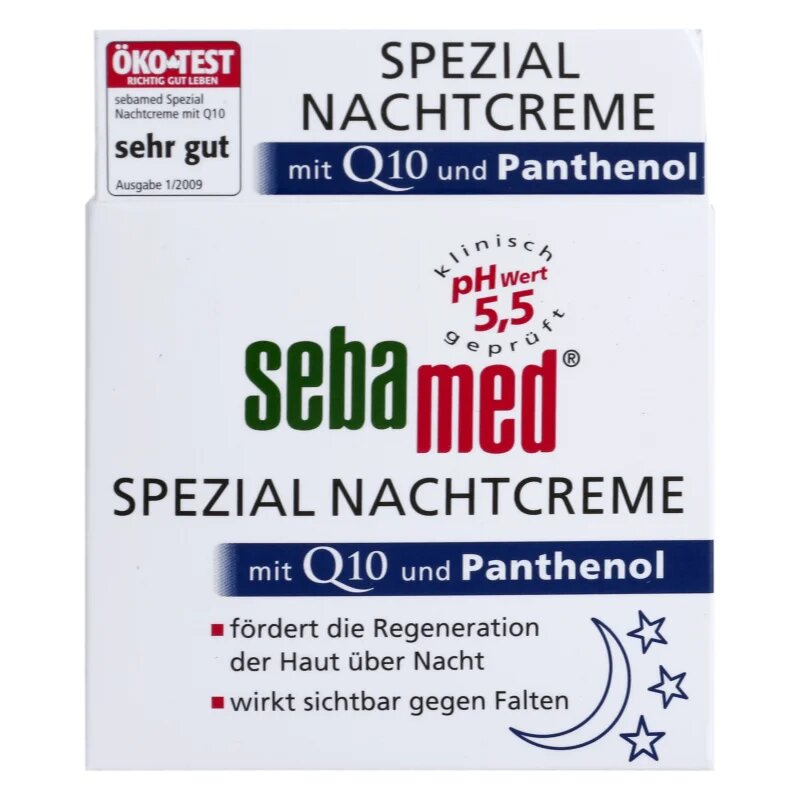 Sebamed Special Night Cream with Q10 and Panthenol регенериращ нощен крем с коензим Q 10 75 мл.