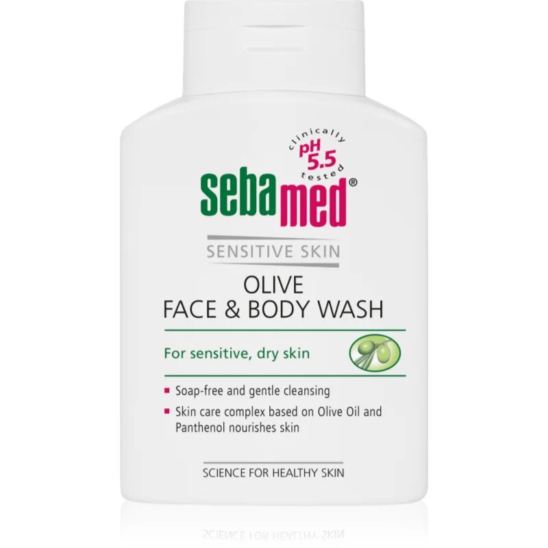 Sebamed Wash нежна миеща емулсиця за тяло и лице с маслинено олио 200 мл.