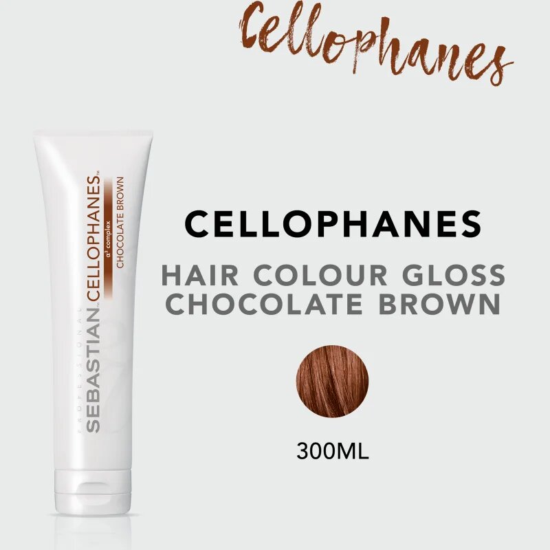 Sebastian Professional Cellophanes маска възвръщаща блясък на боядисана коса цвят Choco Brown 300 мл.