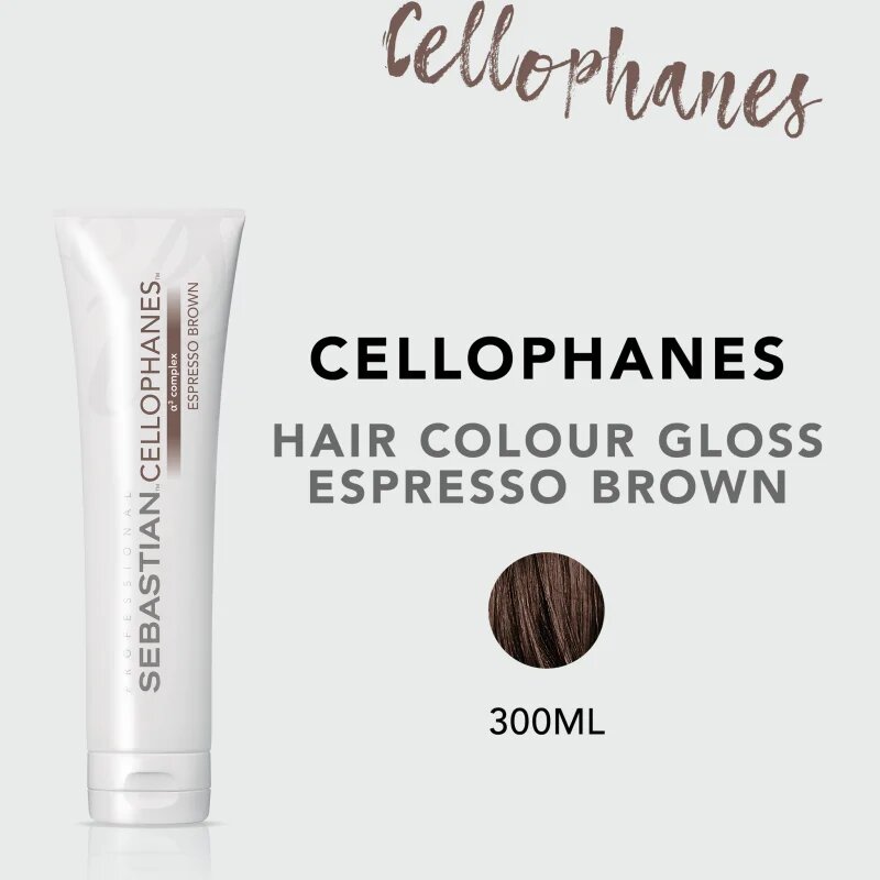 Sebastian Professional Cellophanes маска възвръщаща блясък на боядисана коса цвят Espresso Brown 300 мл.