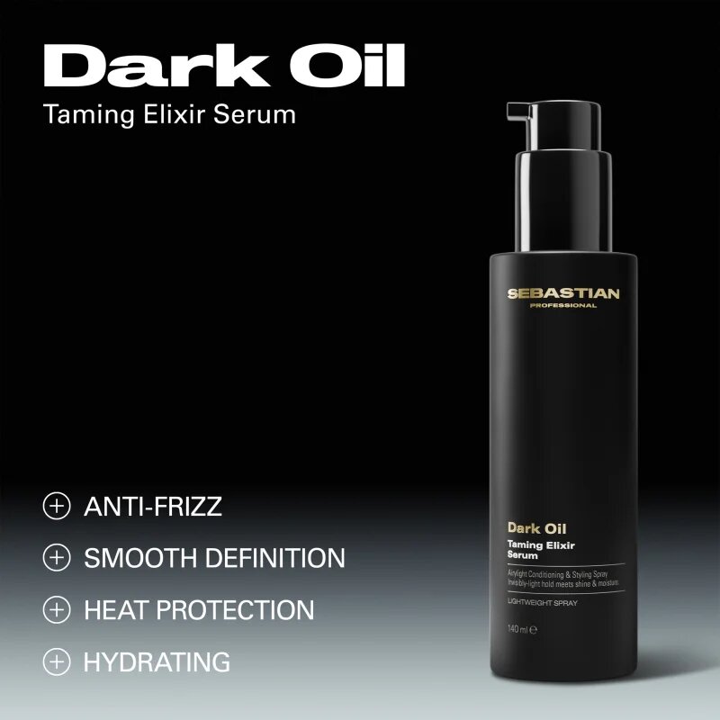 Sebastian Professional Dark Oil серум за блясък и мекота на косата 140 мл.